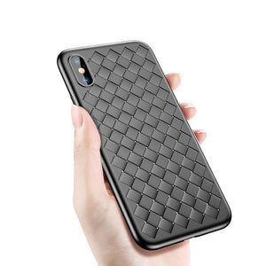 Luxury Grid Pattern Case For iPhone X
