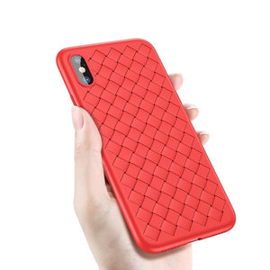 Luxury Grid Pattern Case For iPhone X