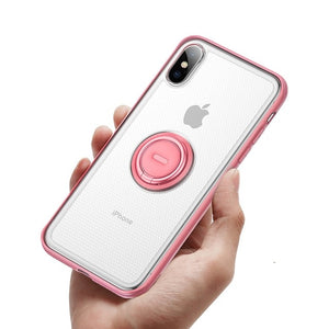 Matte case with Ring Holder and Magnetic Car Holder
