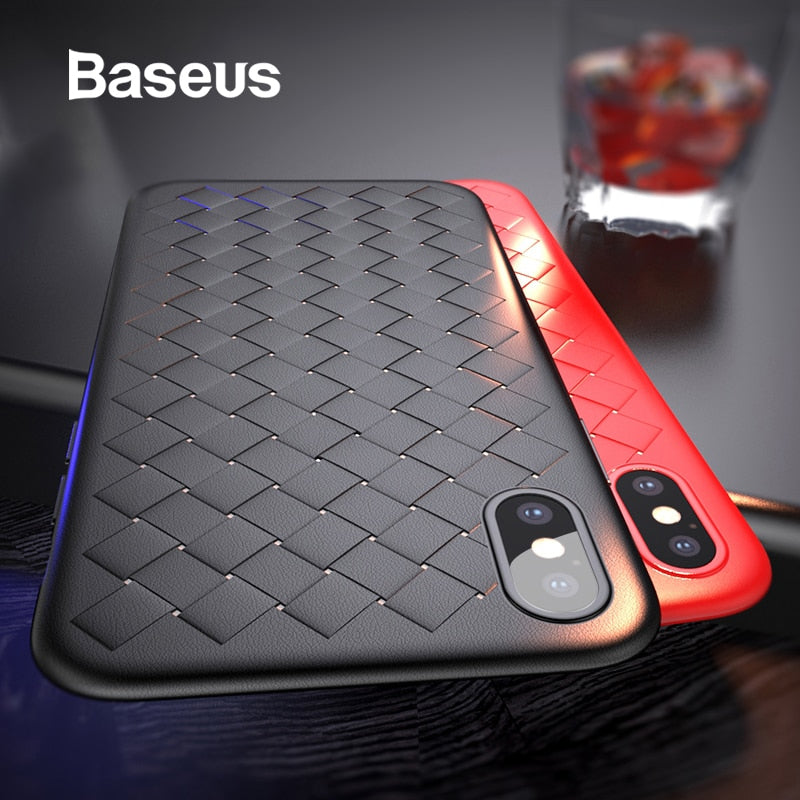 Luxury Grid Pattern Case For iPhone X