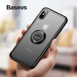 Matte case with Ring Holder and Magnetic Car Holder